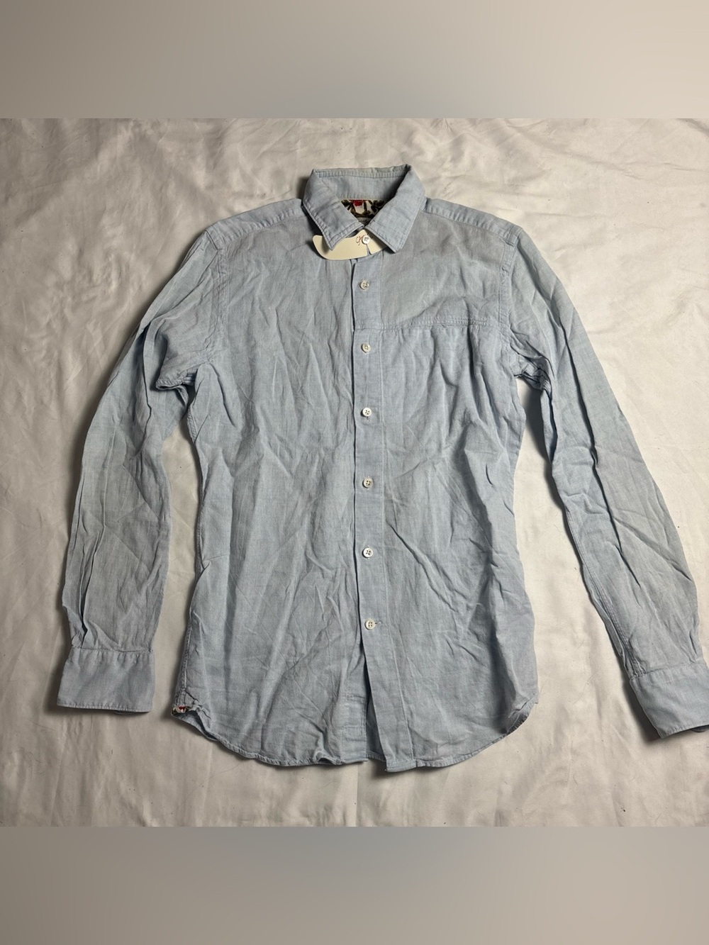 Glanshirt Slowear Men’s Cotton Button Up Shirt. Light Blue 38/15